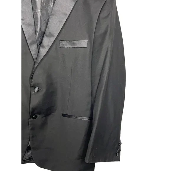 Carlo Losso 150 Performance sports coat black size 44R 2 button front high twist